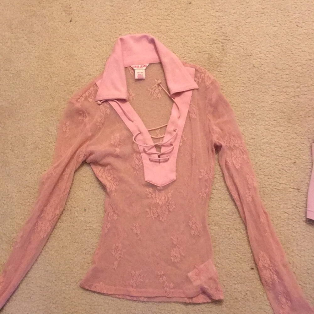 Guess jeans sheer top